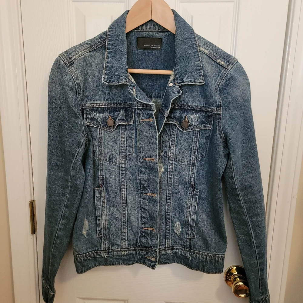 Articles of Society Los Angeles Med. Wash Denim Jean Jacket Size M - Picture 5 of 10